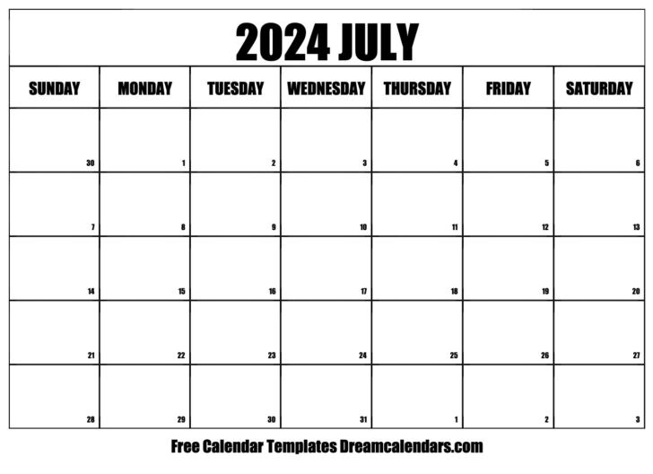 June and July 2024 Printable Calendar | Calendar 2024