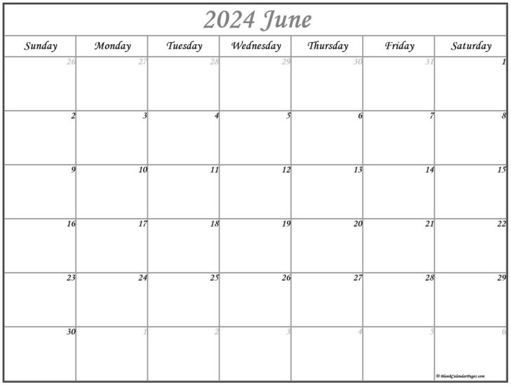 Free Printable June Calendar 2024 | Calendar 2024