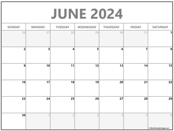 June 2024 Calendar Free Printable | Calendar 2024