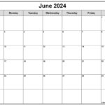 June 2024 Calendar | Free Printable Calendar | Show Me A Calendar For June 2024