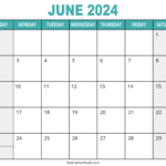 June 2024 Calendar (Free Printable) – Diy Projects, Patterns |  Calendar 2024