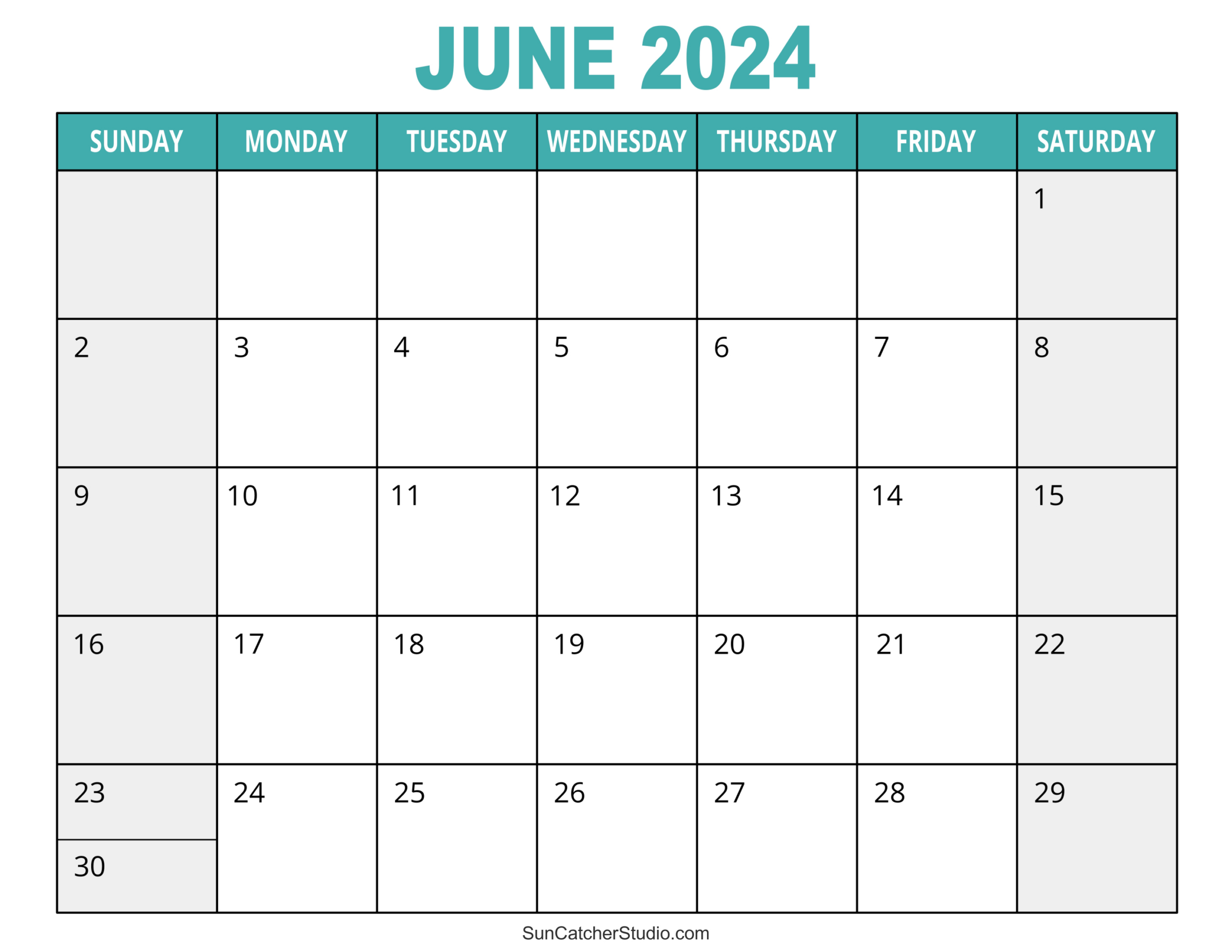 June 2024 Calendar (Free Printable) – Diy Projects, Patterns | Calendar 2024