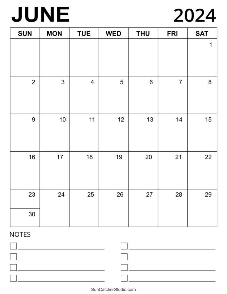 Free Printable June 2024 Calendar | Calendar 2024