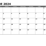 June 2024 Calendar | Free Printable Pdf, Xls And Png | Free June 2024 Calendar Printable