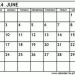 June 2024 Calendar Printable | June 2024 Calendar To Print