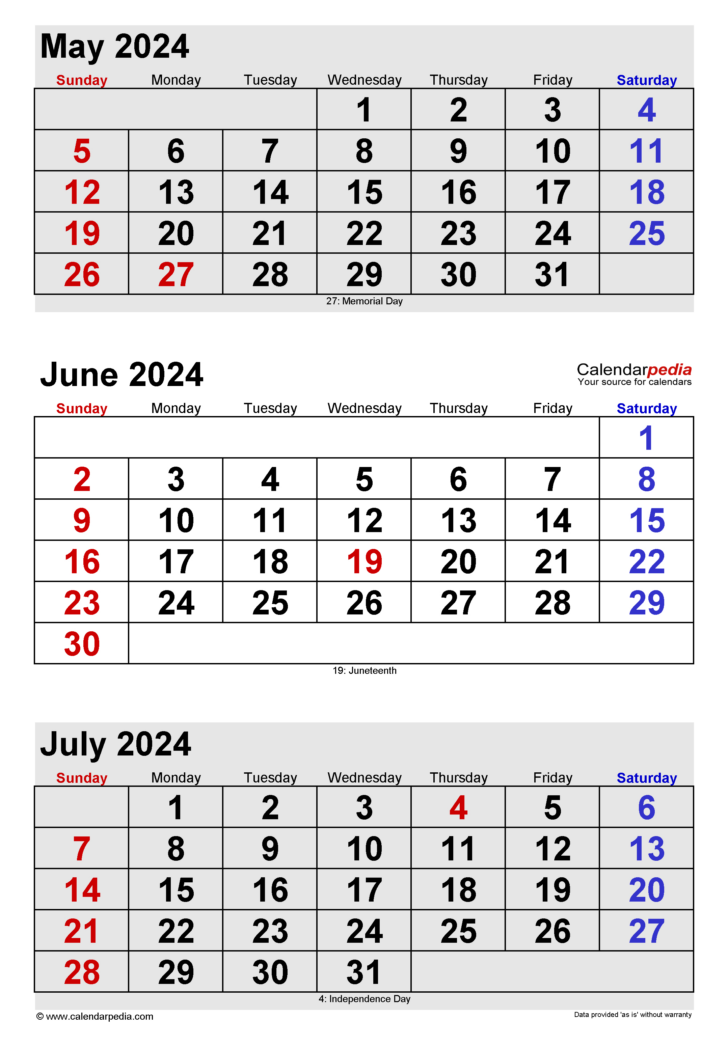 April May June July Calendar 2024 | Calendar 2024