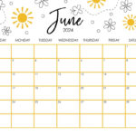 June 2024 Calendars   50 Free Printables | Printabulls | Cute Printable June 2024 Calendar