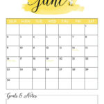 June 2024 Calendars   50 Free Printables | Printabulls | June 2024 Printable Calendar With Notes