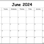 June 2024 Monday Calendar | Monday To Sunday |  Calendar 2024