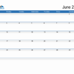 June 2024 Monthly Calendar (Pdf, Word, Excel) | General Blue June 2024 Calendar