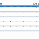 June 2024 Monthly Calendar (Pdf, Word, Excel) | June 2024 Calendar General Blue