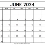 June 2024 Printable Calendar   Free Printable Calendar | Free Editable June 2024 Calendar