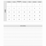 June 2024 Printable Monthly Calendar With Notes |  Calendar 2024