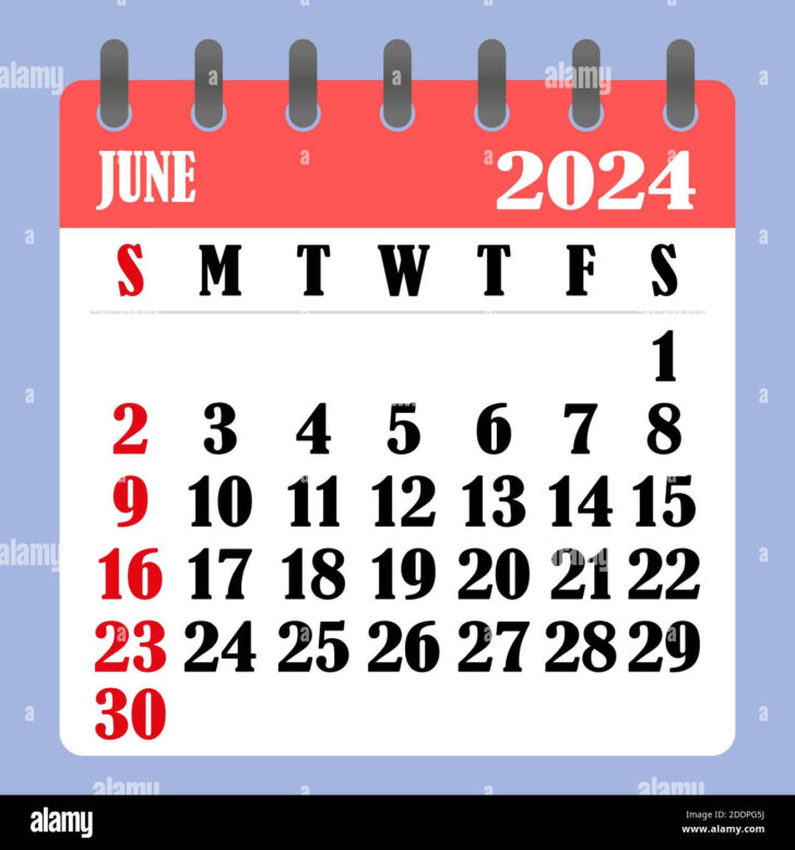 Calendar of The Month of June 2024 | Calendar 2024