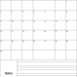 June 2024 Vertical Calendar With Notes   Handy Calendars |  Calendar 2024