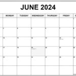 June 2024 With Holidays Calendar |  Calendar 2024