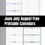 June July August 2024 Calendar (Free Printable)   The Clever Heart |  Calendar 2024