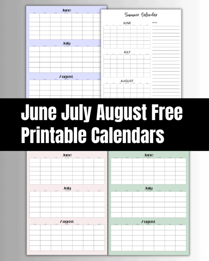 Printable Calendar 2024 June July August | Calendar 2024