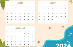 June July August Calendar 2024 Template – Edit Online & Download |  Calendar 2024