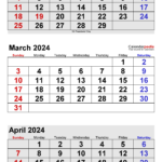 March 2024 Calendar | Templates For Word, Excel And Pdf |  Calendar 2024