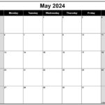 May 2024 Calendar | Free Printable Calendar | Printable Calendar For May And June 2024