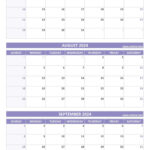 Printable 3Rd Quarter 2024 Calendar | 3 Month Calendar June July August 2024