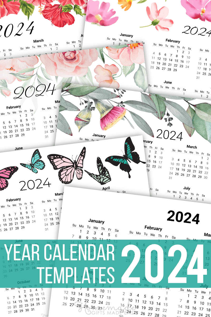 Printable Calendar | Free Printable Monthly Calendars To Download | Printable Monthly Calendar 2024 Homemade Gifts Made Easy