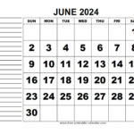 Printable Calendar June 2024   Free Printable Calendar | June 2024 Calendar With Notes