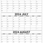 Printable Calendar June July August 2024 In 2024 | June Calendar | 2024 June July August Calendar