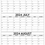 Printable Calendar June July August 2024 In 2024 | June Calendar | Blank June And July 2024 Calendar