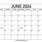 Printable June 2024 Calendar | 2024 June Calendar With Holidays