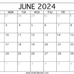 Printable June 2024 Calendar | Blank Calendar May And June 2024