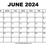 Printable June 2024 Calendar |  Calendar 2024