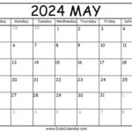 Printable May 2024 Calendar | Blank Calendar May And June 2024