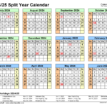 Split Year Calendars 2024/2025 (July To June)   Excel Templates |  Calendar 2024