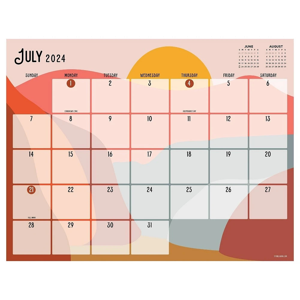 Tf Publishing July 2024-June 2025 Monthly Desk Calendar 17X22 Landscapes | Calendar 2024