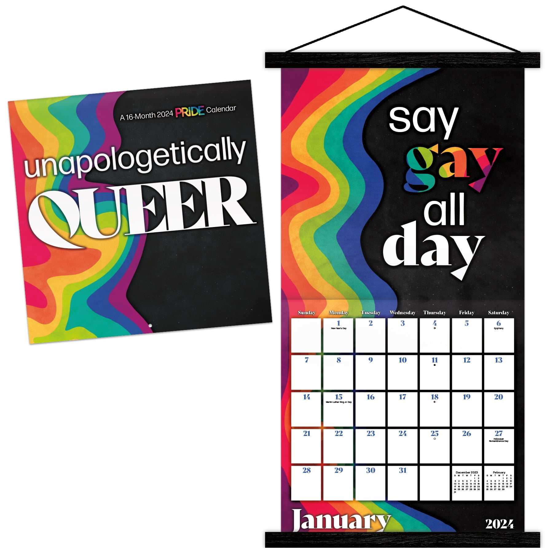 Trends International 2024 Pride Wall Calendar &amp;amp; Magnetic Frame | Calendar 2024