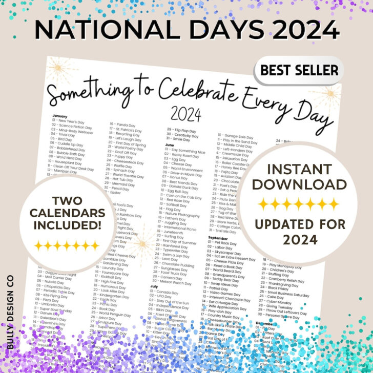 National Day Calendar 2024 July | Calendar 2024