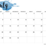 2024 Monday Start Calendar Printable   Watercolor   Paper Trail Design | July 2024 Calendar Monday Start