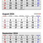 August 2024 Calendar | Templates For Word, Excel And Pdf |  Calendar 2024