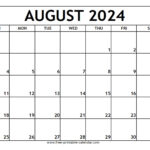 August 2024 Printable Calendar   Free Printable Calendar | Free Printable July And August 2024 Calendar