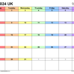 Calendar July 2024 Uk With Excel, Word And Pdf Templates | July 2024 Calendar Microsoft Word