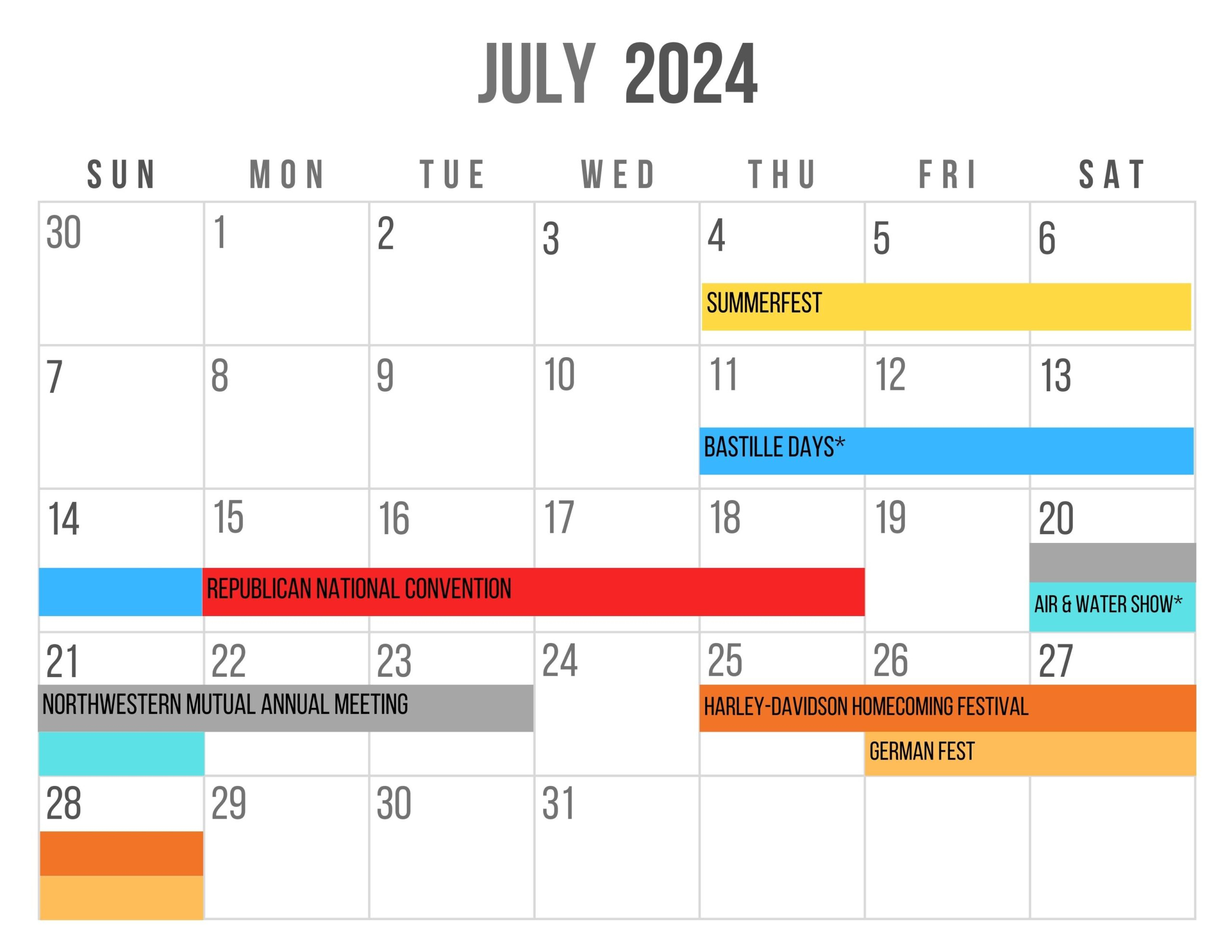 Crazy Busy Summer Planned For Milwaukee In 2024 | Milwaukee Calendar Of Events July 2024