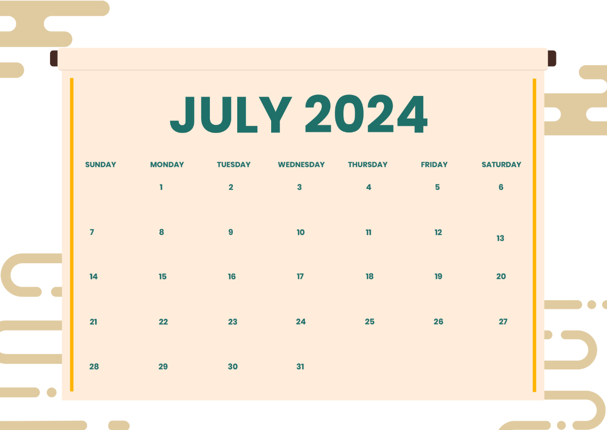 Daily July 2024 Calendar Template - Edit Online &amp;amp; Download Example | Daily Calendar July 2024