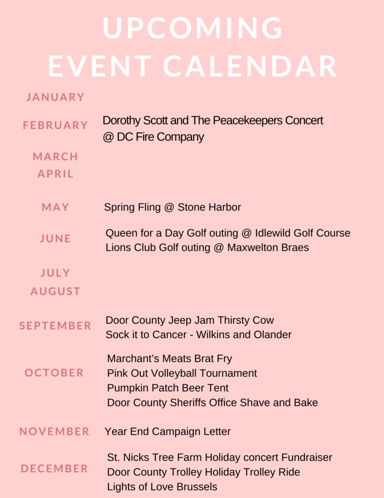 Events - Door Cancer Inc. | Calendar 2024