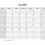 Free Download Printable July 2024 Calendar, Large Box Grid, Space |  Calendar 2024