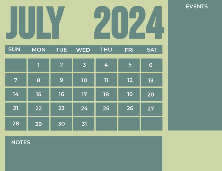 Show Calendar July 2024 | Calendar 2024