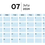 Free Printable & Fillable July Calendar 2024 |  Calendar 2024