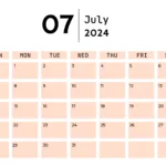 Free Printable & Fillable July Calendar 2024 | July Fillable Calendar 2024