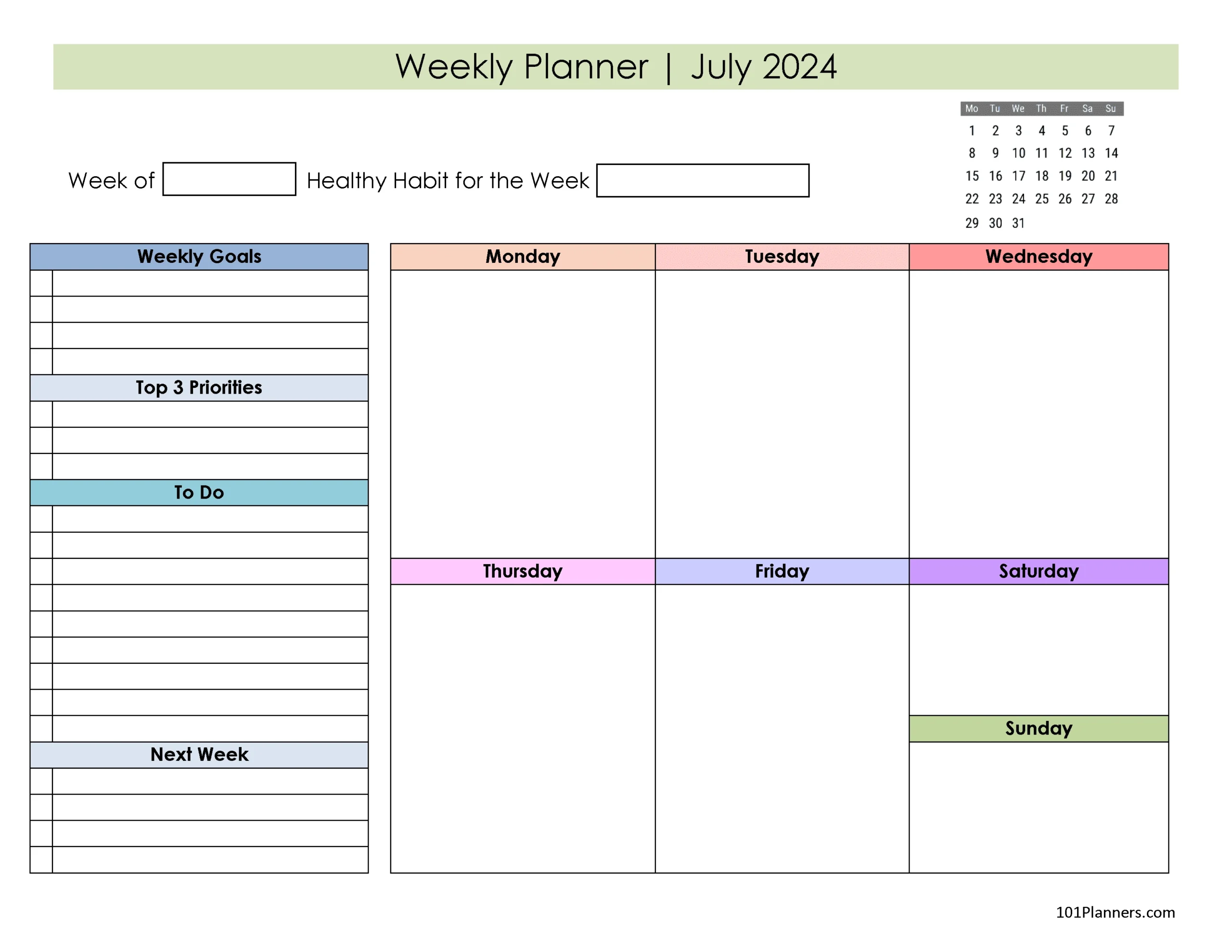 Free Printable July 2024 Calendar | Customize Online | Calendar 2024